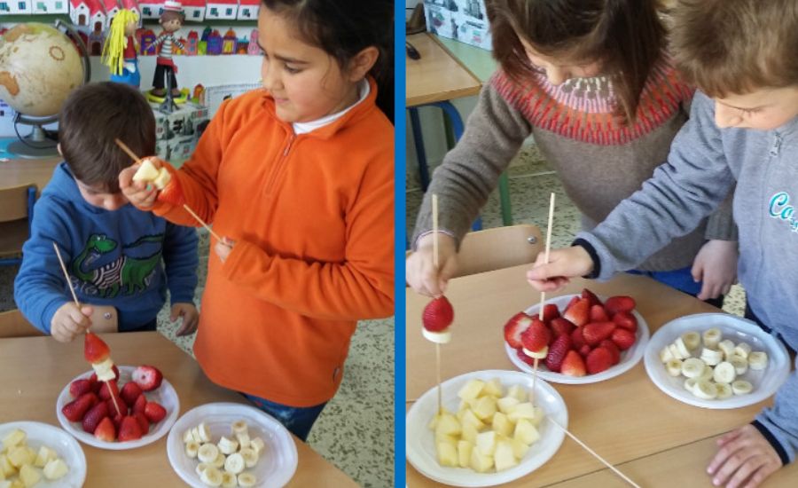Brochetas de frutas